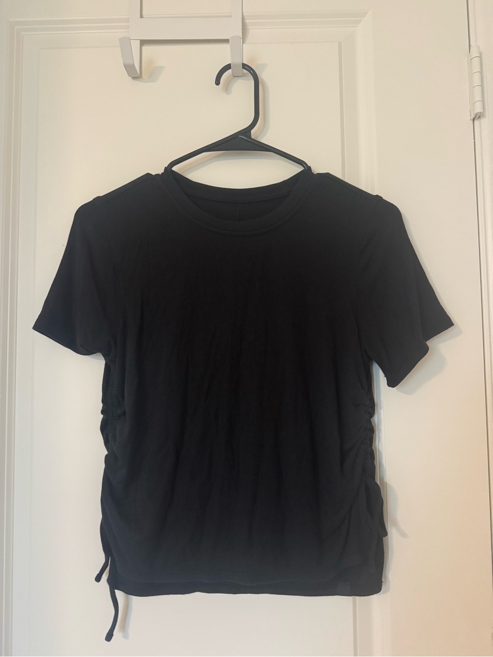 lululemon athletica Side Cinch Ribbed T-Shirt Black Size 6